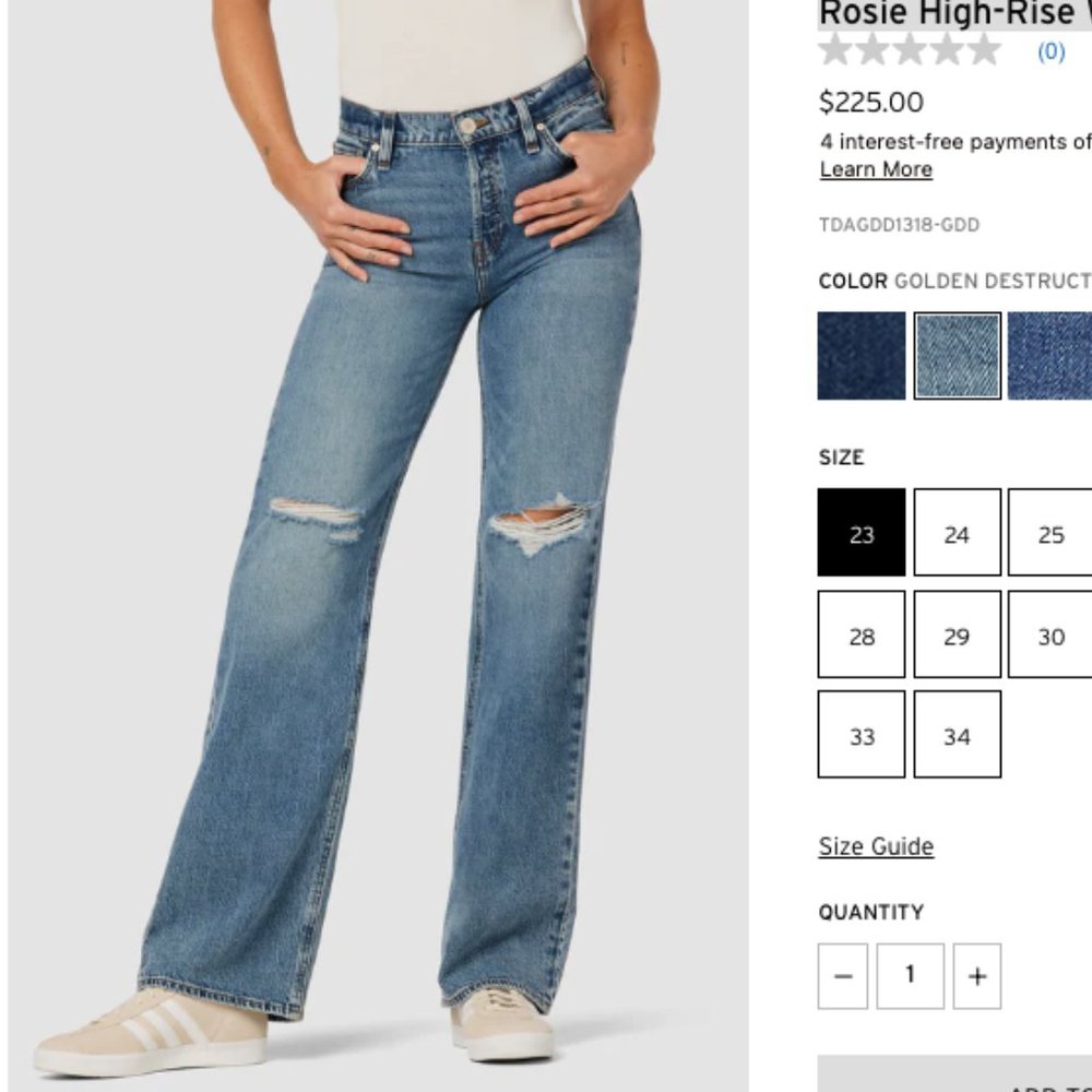 Rosie High-Rise Wide Leg Jean - Hudson